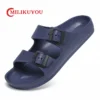 Sommer Einstellbare Weiche Marke Männer Hausschuhe Frauen Flache EVA Slipper Leichte Original Männer Flip-flop Unisex Sandalen Schuhe 36-46