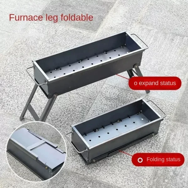 Moderne Stahl BBQ Grills Klapp Tragbare Grill Herd Verdickt Outdoor Barbecue Grill Hause Hof Brazier Camping Liefert 4