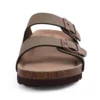 Comwarm Herren-Sandalen mit Korkfußbett, Fußbett, Fußgewölbeunterstützung, Sommer-Outdoor-Sandalen mit verstellbarer Schnalle, Freizeit-Herren-Leder-Sandalen 4