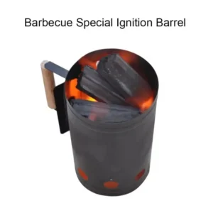 Rapid Fire Holzkohle-Kaminstarter für den Außenbereich – robuste Camping-Grill-Kohlenfeuerzeugdose zum Grillen von Funkeneimer, Holzkohleeimer
