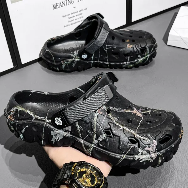 Herren-Clogs, Hausschuhe, hochwertig, klassisch, rutschfest, für den Außenbereich, Gartenschuhe, leicht, modisch, lässig, Sandalen, große Größe 45, 46, 47 5