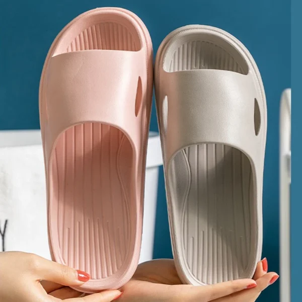 Sommer-Eva-Sandalen für Damen, Badezimmer-Hausschuhe für den Innenbereich, rutschfeste, geruchlose und schnell trocknende Schuhe zum Baden 3