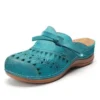 Damen-Sommer-Sandalen mit flacher runder Zehenpartie, 2024, neue Retro-Knopf-Sandalen, bequeme Mary Jane, bequeme Schuhe für Damen 2
