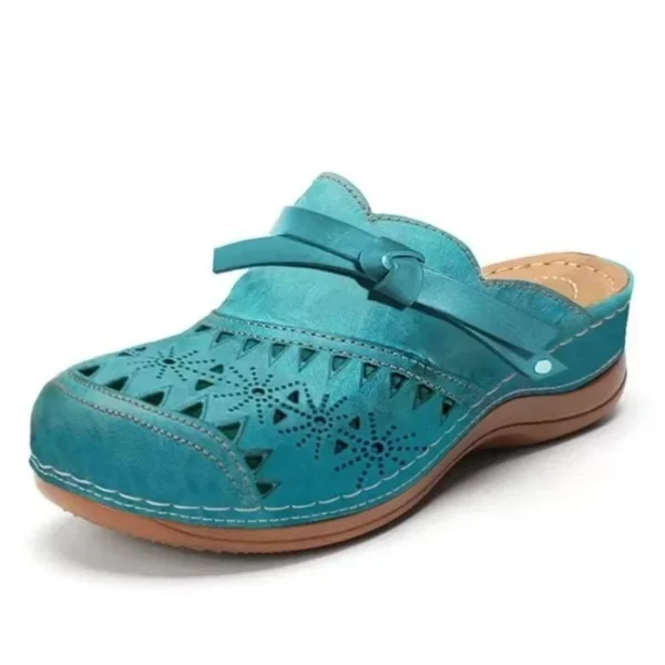 Damen-Sommer-Sandalen mit flacher runder Zehenpartie, 2024, neue Retro-Knopf-Sandalen, bequeme Mary Jane, bequeme Schuhe für Damen 2