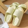 Weiße dicke Plattform-Wolken-Hausschuhe für Damen, leicht, weiche Sohle, EVA, Heimrutschen, Damen, Sommer, Komfort, rutschfeste Strand-Flip-Flops 3
