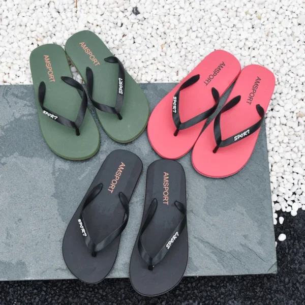 Günstige Sommer-Flip-Flops für Herren, große Größe 45, bequeme Hausschuhe, Herren-Strand-Hausschuhe, stilvolle grüne flache Sandalen für Herren, Pantuflas Homme 6