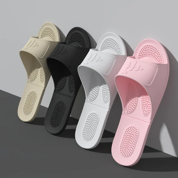 Neue Reise-Hausschuhe für Damen – faltbare, leichte, tragbare Sandalen, Massage-Hausschuhe mit weicher Sohle, schnell trocknende Dusch-Flip-Flops 3