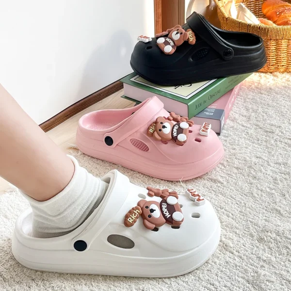Casual Plattform Hausschuhe Frauen Wohnungen Niedlichen Cartoon Designer Schuhe Mädchen Mode Elegante Sommer Sandalen Damen Elegante Schuhe 4