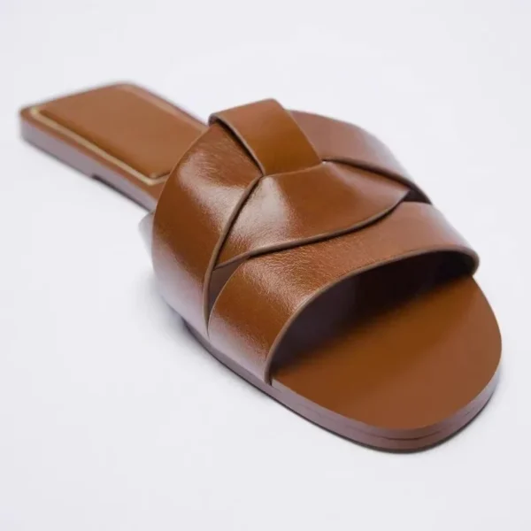 2024 neue Mode Hausschuhe Frauen sexy flache Sandalen lässig Damen Sand Strand Hausschuhe elegante Fischmaul Hausschuhe Frauen 3