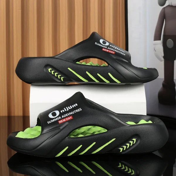 Männer Hausschuhe Sommer Neue 2025, Rutschen Sandalen EVA Weiche sohle Unisex Männer Frauen Familie Indoor Outdoor Walking Strand Schuhe jungen Mädchen 3