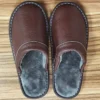 Herbst Winter Indoor Schuhe 47, 48, Herren Blau Schlafzimmer Hausschuhe Mann Prägnante Rutschen Pelzige Pantoletten Kunstleder Hause Slipper Flip Fops 6