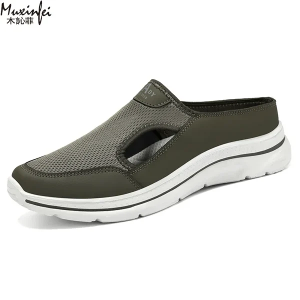 Sommerhausschuhe für Herren, atmungsaktiv, Freizeitschuhe, weich gepolstert, Papa-Schuhe, leichte Herrenschuhe, kostenloser Versand 2