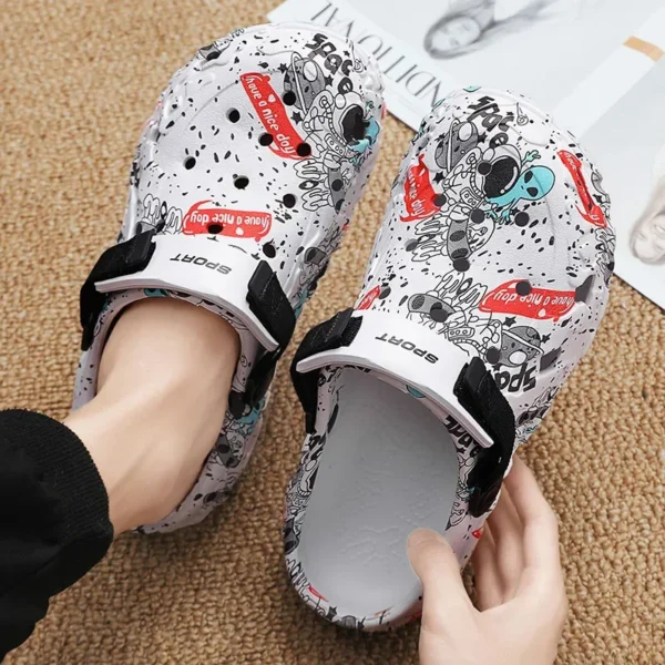 2025 männer Sommer Clogs Sandalen Eva Hausschuhe Männer Mode Flache Sandalen Männer Frauen Freizeit Rutschen Männer Casual Schuhe plus Größe 46 47 6