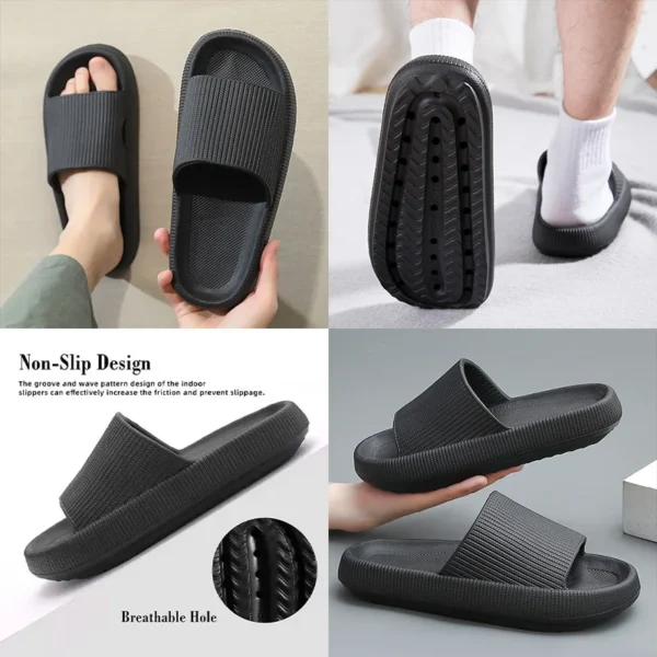 Plattform dicke Badezimmer Hausschuhe Frauen Cloud Hausschuhe Mode weiche Sohle Eva Indoor Sandalen rutsch feste Flip Flop Männer Hausschuhe 4
