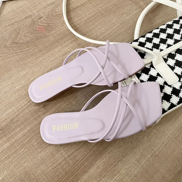 Schuhe für Frauen Plus Größe 35-43 Sommer Frauen Außerhalb Flache Hausschuhe Flip-Flops Casual Candy Farbe Sandalen Zapatos de Mujer 5