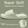 Damen-Hausrutschen, offene Zehen, schnell trocknende Schuhe, minimalistische Kissenrutschen für den Innenbereich, superweiche, einfarbige, rutschfeste Badeschuhe