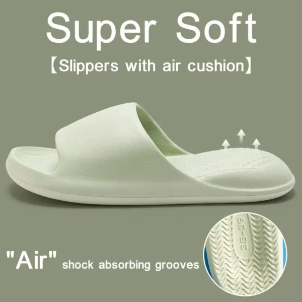 Damen-Hausrutschen, offene Zehen, schnell trocknende Schuhe, minimalistische Kissenrutschen für den Innenbereich, superweiche, einfarbige, rutschfeste Badeschuhe