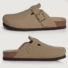 Evshine Männer Komfort Kartoffel Schuhe mit Fußgewölbe Unterstützung Kork Strand Schuhe Mode Clogs Männer Kork Fußbett Männer Clogs Leder Pantoletten 5