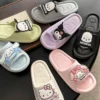 Weiche EVA-Sohle, niedliche Cartoon-Hausschuhe, bequem, dick, Kuromi Melody Cinnamoroll, rutschfest, süßer Stil 4