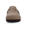 Evshine Männer Komfort Kartoffel Schuhe mit Fußgewölbe Unterstützung Kork Strand Schuhe Mode Clogs Männer Kork Fußbett Männer Clogs Leder Pantoletten 3