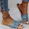 Trendige Damen-Slides-Schuhe, flache Sommer-Luxus-Flip-Flops, Outdoor-Strandsandalen mit rutschfester Sohle 6