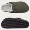 KIDMI Wildleder-Clogs für Damen und Herren, Pantoletten, Korkfußbett, Sandalen mit Fußgewölbeunterstützung, modische, rutschfeste Outdoor-Strand-Hausschuhe, Heimschuhe 5
