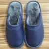 Herbst Winter Indoor Schuhe 47, 48, Herren Blau Schlafzimmer Hausschuhe Mann Prägnante Rutschen Pelzige Pantoletten Kunstleder Hause Slipper Flip Fops 5