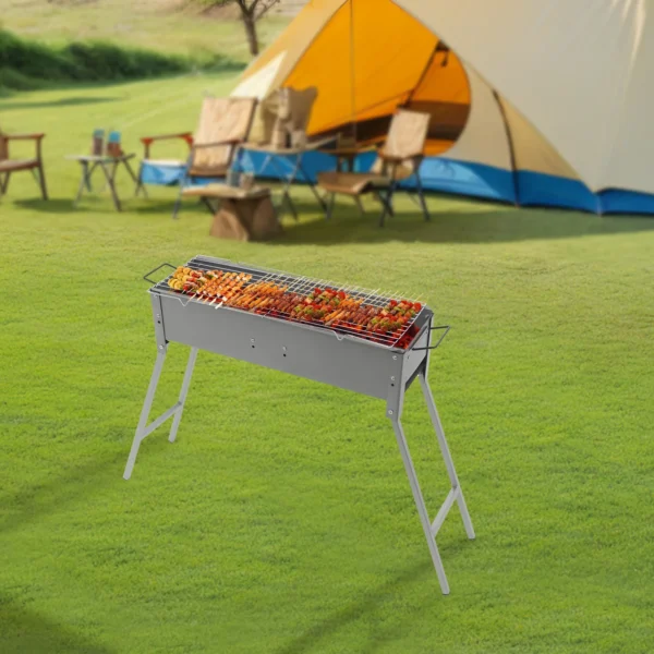 Tragbarer BBQ-Grill, zusammenklappbar, Camping-Grill, Holzkohlegrills