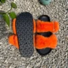 Damen-Sandalen, Sommer 2025, Hausschuhe, weiche Hausschuhe aus Kunstnerzfell, Schleife, flache Slides, rutschfeste Designer-Schuhe, Damen-Flip-Flops 6