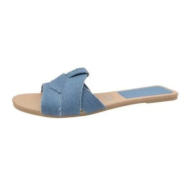2024 neue Mode Hausschuhe Frauen sexy flache Sandalen lässig Damen Sand Strand Hausschuhe elegante Fischmaul Hausschuhe Frauen 4