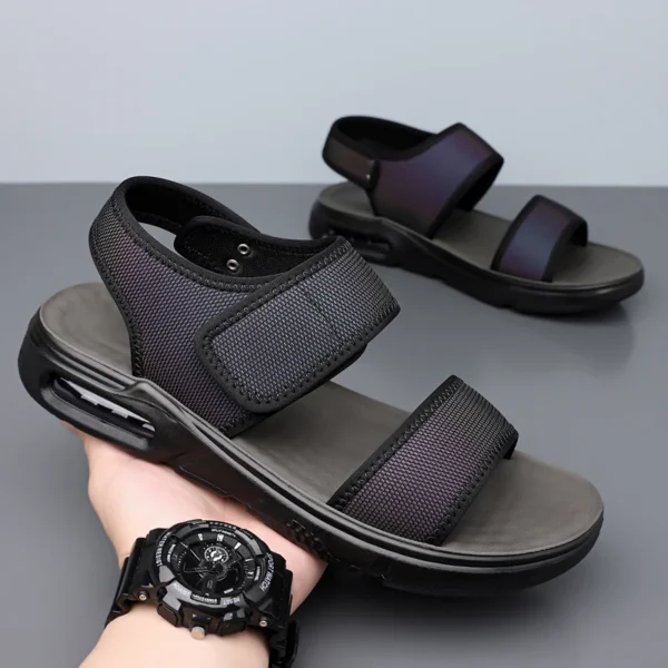 Männer Strand Wohnungen Open-toe männer Rutsche Sandalen Bequeme Sommer Schuhe Schnell Trocknend Waten Aqua Schuhe Alle-spiel Reise Männliche Sandalen