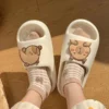 2025 süße Capybara-Design dicke Sohle Frauen Hausschuhe Slides Badezimmer Strand Indoor Sandalen Sommer Paar Schuhe