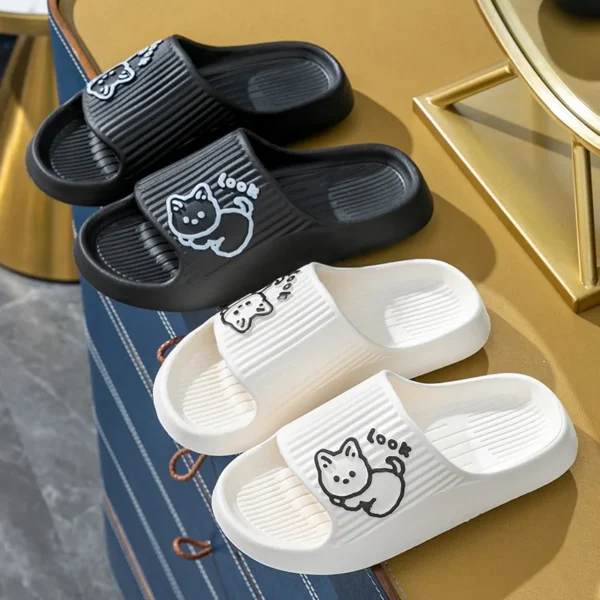 Sommer Hausschuhe Badezimmer Plattform Rutschfeste Hause Bär Cartoon Flip-Flops Strand Frauen Slipper Sandalen Rutschen Indoor Outdoor 2023 5