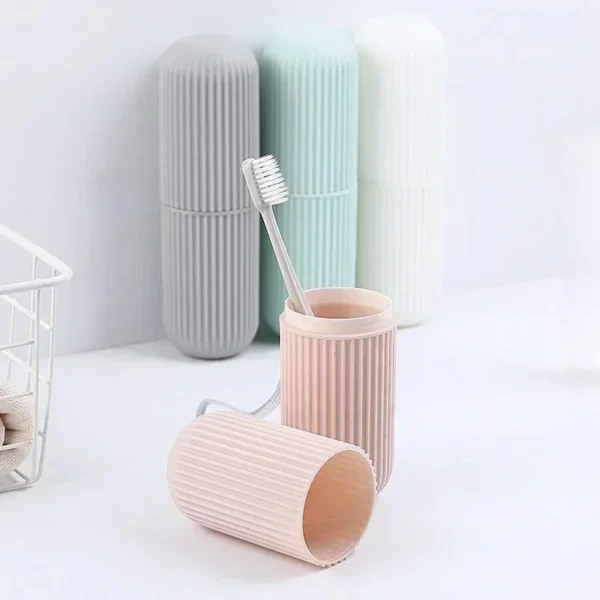 Reise Tragbare Zahnbürste Zahnpasta Halter Lagerung Fall Box Organizer Haushalt Lagerung Tasse 4