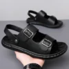 Outdoor Sommer Neue Anti Slip Wasser Waten Atmungsaktive Sandalen Hohe Qualität Männer Komfortable Weichen Boden Schnalle Zweireihige Hausschuhe 4