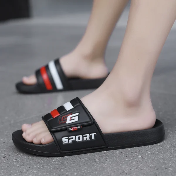 Neue Herren Hausschuhe Klettverschluss Slipper Leichte Slide Sommer Strand Schuh Weiche Pantoletten Slide Flip Männer Große Größe Sandale Casual Clog 6
