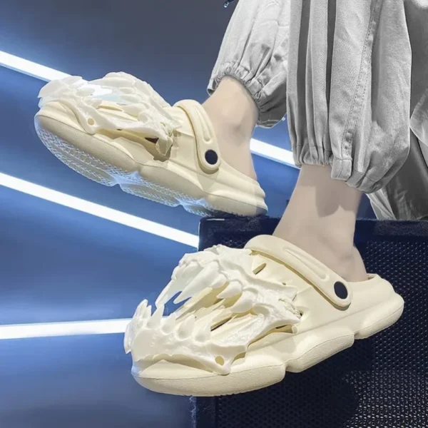 Frauen Hausschuhe Wolke Y2k Haus Sommer Weiche Sandale Schädel Flip-Flops Männer Männlich Dämon Dicke Flache Plattform Nicht Slip Hause Rutschen männer 3