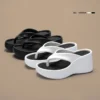 Damen Clip Toe Wedge Flip Flops 2024, Sommer, klobige Plattform, Strandsandalen, Damen, dicke Sohle, hochhackige Eva-Hausschuhe, Slides