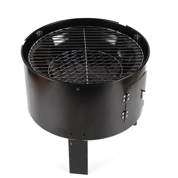 3-in-1-Multifunktions-Räuchergrill, Holzkohlegrill für Fleisch, abnehmbarer Grillofen aus Eisen, 15,74 Zoll Durchmesser, 33,07 Zoll Höhe 5