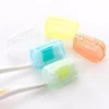 5-teiliges Set Tragbare Reise-Zahnbürstenabdeckung Waschbürstenkappe Hülle Box Reisen Wandern Camping Bürstenkappenhülle YKS Gesundheit Keimsicher 2