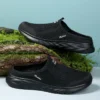 MAEDEF Halbe Hausschuhe Outdoor Hochwertige Anti-Rutsch-Herren-Freizeitschuhe Mesh Atmungsaktive weiche bequeme Hausschuhe mit flachem Boden 3