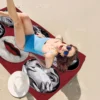Europäischen Stil Klassische Frau Gesicht Cartoon Strand Handtuch Nette Kawaii Zimmer Dekor Bad Mädchen Kinder Handtücher Badezimmer Dusche