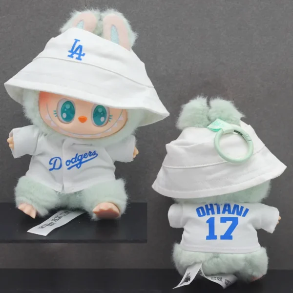 Labubu Puppenkleidung, 15/17 cm, Labubu-Kleidung, sitzende Party, Nummer 17, Baseball-Kleidung, Kinderkleidung, DIY-Puppenzubehör, Geschenk 5