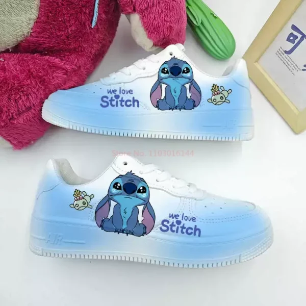 Anime Disney Stich Engel Sneaker Frauen Sommer Atmungsaktive Vielseitige Paare Cartoon Bord Schuhe Nette Studenten Freizeit Schuhe 6