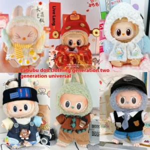 Labubu Kleidung Generation Zwei Generation Labubu Sitzen Party Baby Kleidung 17 cm Stehende Kleidung Vinyl Puppe Kleidung Passenden