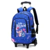 Disney Stitch 2-in-1-Trolley-Rucksack, cooler Sternenhimmel, riesige Kapazität, tragbar, wasserdicht, für die Schule, Rollrucksack 3