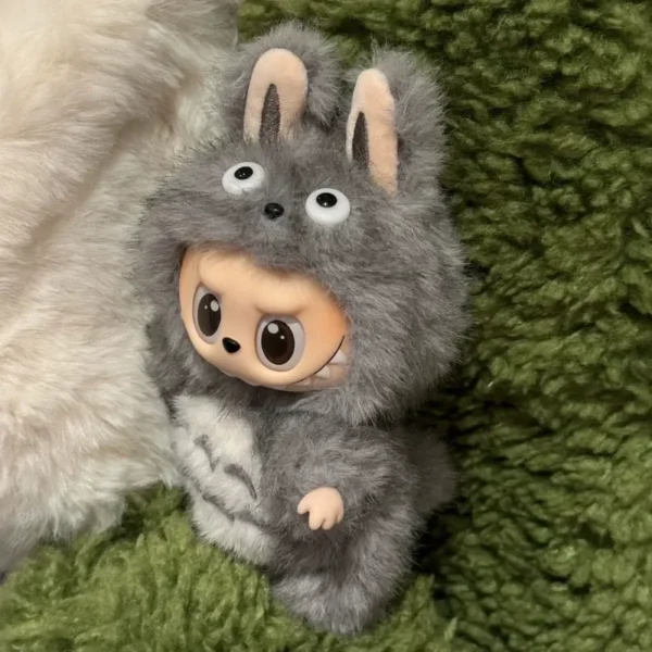 Neu eingetroffen für 17 cm Labubu-Kleidung, handgefertigte Cartoon-Pelzkleidung, japanische Anime-Hakimi-Katze, Sternenhimmel, Kleidungszubehör 5