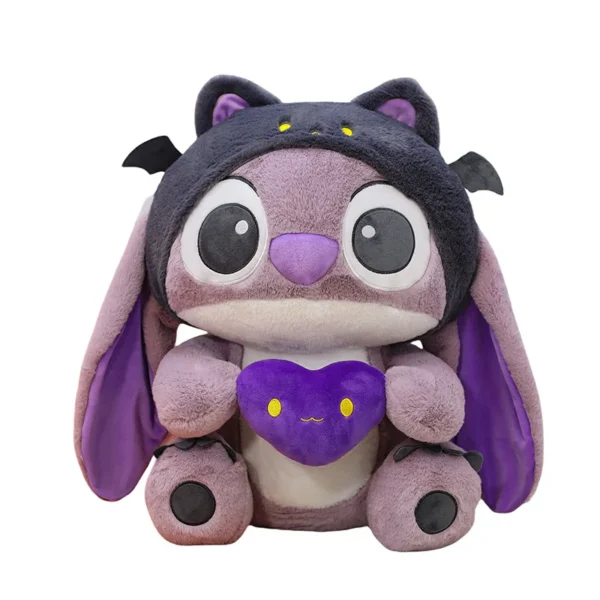 Kawaii Disney Anime Lila Stich Halten EINES Herz Plüsch Puppe Kawaii Weiches Kissen Gefüllte Puppe Beschwichtigen Spielzeug Kinder Geburtstag Geschenke 6