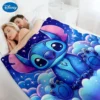 1PC Disney Stitch Decke für gemütliche, multifunktionale Decke, geeignet für Zuhause, Outdoor, Reisen, Camping, Nickerchenbezugdecke. 4