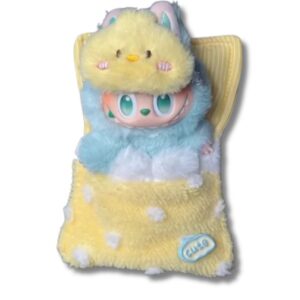 Cartoon-Schlafsack mit Augenmaske – Labubu 3.0 Zubehör (15/17 cm)